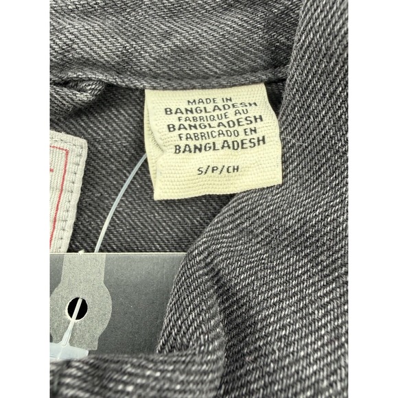 Levi Strauss Co Western Denim Shirt Black Pearl Snap Button Women Size Small New - Picture 6 of 10